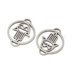201 Stainless Steel Laser Cut Ring with Hamsa Hand Links&nbsp;STAS-P428-09P