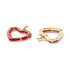 Rack Plating Brass Micro Pave Colorful Cubic Zirconia Pendants&nbsp;KK-D073-07G
