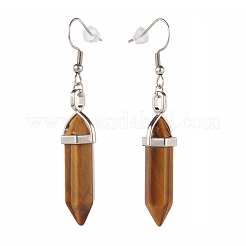 Bullet Shaped Natural Mixed Gemstone Dangle Earrings&nbsp;EJEW-JE04575