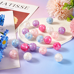 20Pcs 10 Styles Acrylic Round Beads Sets&nbsp;OACR-TA0002-86