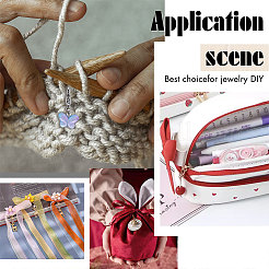 10 Sets Transparent Spray Painted Glass Butterfly Pendant Decorations&nbsp;HJEW-PH0001-64