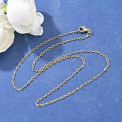 Brass Cable Chains Necklace for Women&nbsp;LS-NJEW-P265-04G