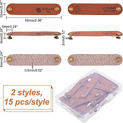 30 Sets 2 Style PU Leather Labels&nbsp;DIY-FG0003-24