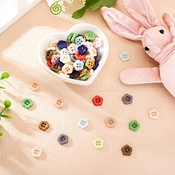 80Pcs 4-Hole Porcelain Buttons&nbsp;PORC-PJ0001-03