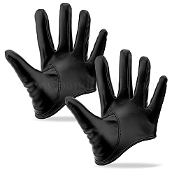 1 Pair PU Leather Half Palm Gloves&nbsp;AJEW-CL0001-40A