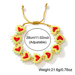 Bohemian Handmade Porcelain Enamel Beaded Braided Bead Bracelets for Women&nbsp;HT1623-4