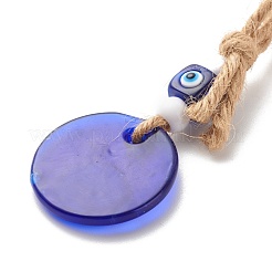 Handmade Evil Eye Lampwork Pendant Decorations&nbsp;HJEW-JM00702