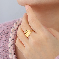304 Stainless Steel Adjustable Cuff Rings&nbsp;RJEW-L129-03G