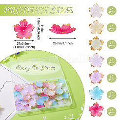 120Pcs 8 Colors Acrylic Bead Caps&nbsp;MACR-TA0002-59