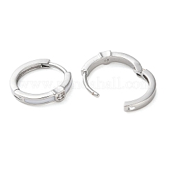 Brass Micro Pave Clear Cubic Zirconia Hoop Earrings for Women&nbsp;LS-EJEW-S234-06P