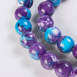 Natural Ocean White Jade/Rain Flower Stone Beads Strands&nbsp;G-K254-A02