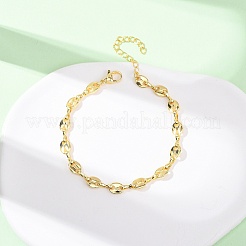 Brass Link Chain Bracelets for Women&nbsp;BJEW-C140-02G