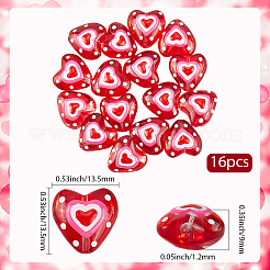 16Pcs Glass Enamel Beads&nbsp;LAMP-LT0001-11