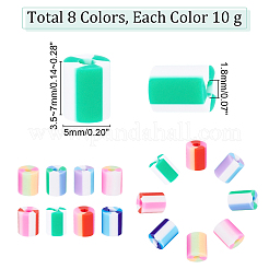80G 8 Colors Handmade Polymer Clay Beads&nbsp;CLAY-PH0001-72