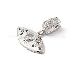 Brass Micro Pave Cubic Zirconia Pendants&nbsp;KK-U047-14P