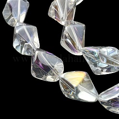 Electroplate Transparent Glass Beads Strands&nbsp;EGLA-E060-01A