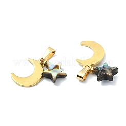 Natural Paua Shell Star Pendants&nbsp;PALLOY-JF05704