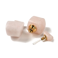 Natural Rose Quartz Dropper Perfume Bottles&nbsp;DJEW-H010-02G-02