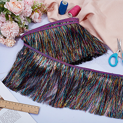 Polyester Tassel Lace Trim&nbsp;OCOR-WH0070-250A