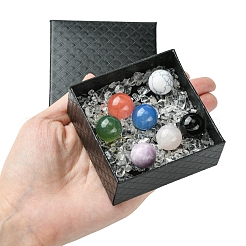 Natural & Synthetic Gemstone Healing Round Ornaments&nbsp;AJEW-FS0001-13A