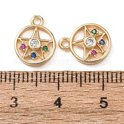 Brass with Cubic Zirconia Pendants&nbsp;KK-L270-03G