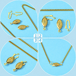 8Pcs 8 Styles 304 Stainless Steel Box Clasps&nbsp;STAS-TA0002-60