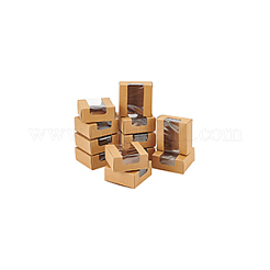 Square Paper Storage Gift Boxes with Clear Visible Window&nbsp;LS-CON-WH0095-65A