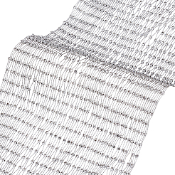 Polyester Rhinestones Mesh Fabric&nbsp;DIY-WH0170-39B