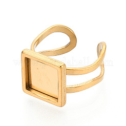 304 Stainless Steel Open Cuff Ring Components&nbsp;STAS-S080-041H-G