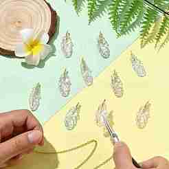 10Pcs 5 Colors UV Plating Transparent Acrylic Pendants&nbsp;MACR-CJ0002-34