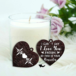 Double Sided Wooden Rotating Photo Frames with DIY Word Heart Charm&nbsp;DJEW-WH0076-006