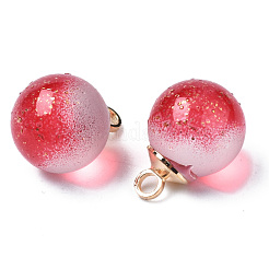 Two Tone Transparent Spray Painted Glass Pendants&nbsp;GLAA-N035-020B-C05