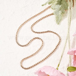 3MM 304 Stainless Steel Serpentine Chain Necklaces for Women&nbsp;NJEW-B131-06RG