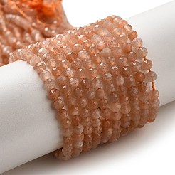Natural Peach Moonstone Beads Strands&nbsp;G-J400-E16-02-3MM-01