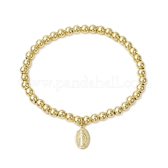 3Pcs 3 Style 304 Stainless Steel Beads Stretch Bracelets Sets&nbsp;BJEW-JB11053
