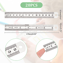 20Pcs Stainless Steel Ruler&nbsp;TOOL-UN0001-35