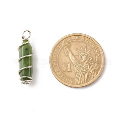 Natural Chinese Southern Jade Double Terminal Pointed Pendants&nbsp;PALLOY-JF01686-01