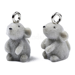 Flocky Resin Pendants&nbsp;X-RESI-N032-06