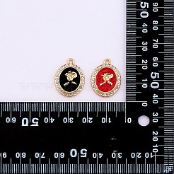 24Pcs 4 Colors Rack Plating Alloy Enamel Pendants&nbsp;FIND-SZ0006-06