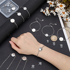 12Pcs 3 Styles 304 Stainless Steel Cable Chain Bracelet Making&nbsp;STAS-SP0002-11