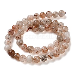 Natural Black Gold Rutilated Quartz Beads Strands&nbsp;G-C268-B02-02