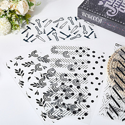 8Pcs 8 Styles PVC Plastic Waterproof Decorative Sticker Labels&nbsp;DIY-SP0004-93A