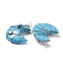 Synthetic Turquoise Pendants&nbsp;G-B023-01P-06