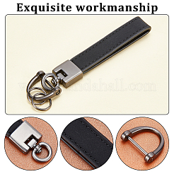 4 Sets 4 Colors Microfiber Leather Keychain&nbsp;KEYC-GA0001-16