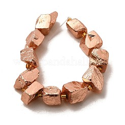 Electroplated Natural Pyrite Beads Strands&nbsp;G-F800-A03