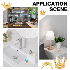 26Pcs 4 Styles Crown Alloy Display Stands for Gemstone&nbsp;FIND-AR0006-93G