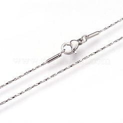 Non-Tarnish 304 Stainless Steel Boston Link Chains Necklaces&nbsp;NJEW-G313-17P