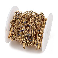 304 Stainless Steel Enamel Dapped Chain Oval Link Chains&nbsp;CHS-K021-15G-08
