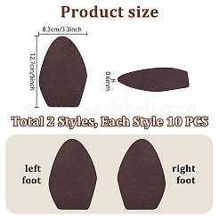 20Pcs 2 Styles Polyester Sole Replacement&nbsp;FIND-PH0059-99A
