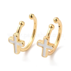 Cross Enamel Cuff Earrings&nbsp;EJEW-G348-14G